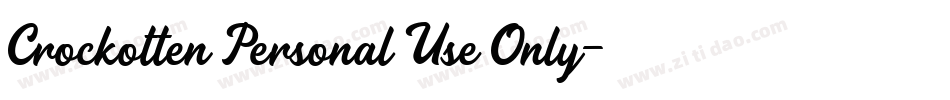 Crockotten Personal Use Only字体转换